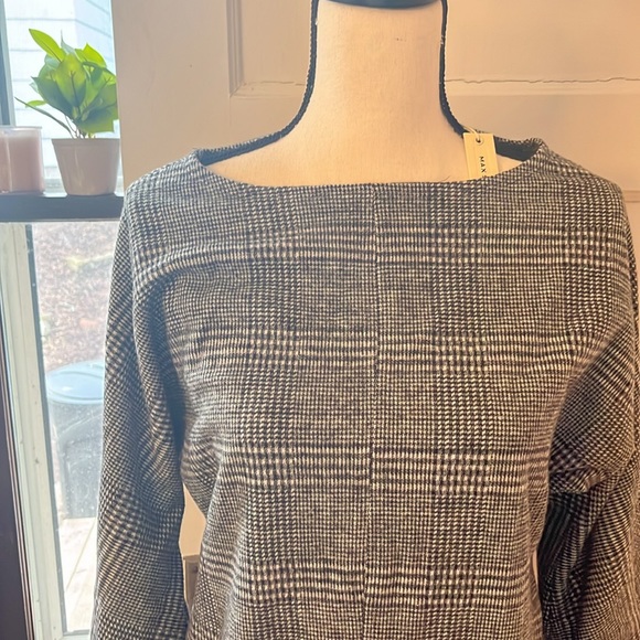 CLOSETCLEANOUT Max Studio Tweed Shift Dress Long Sleeve - Picture 2 of 12